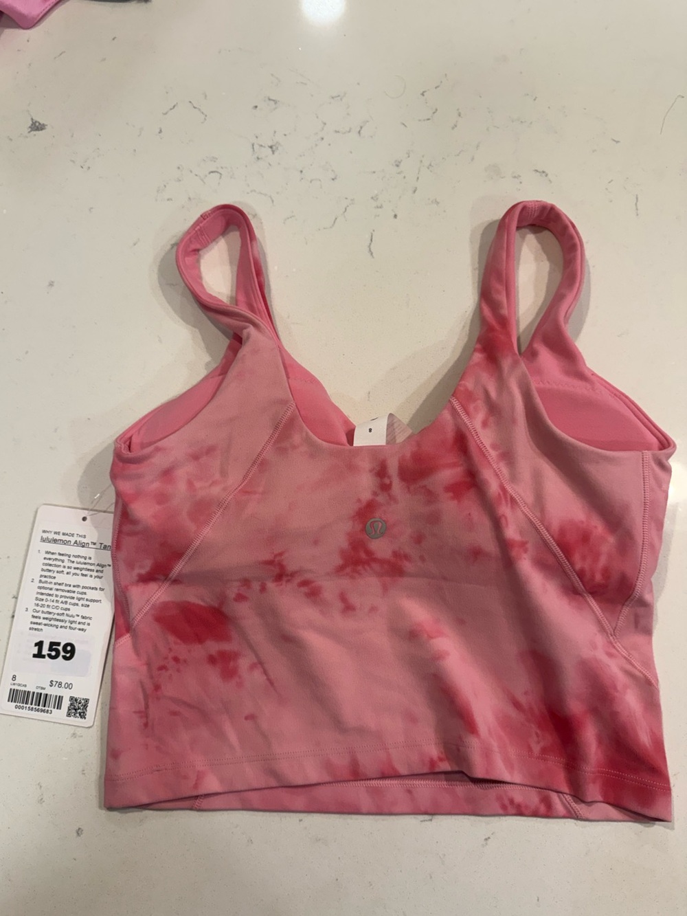 lululemon athletica Pink Tie-Dye Workout Tank